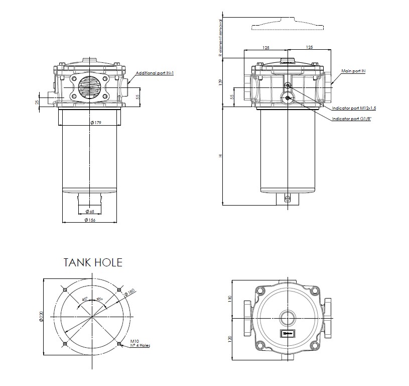 FRTXR630000BF9MB5C000S0 in-line filter housing