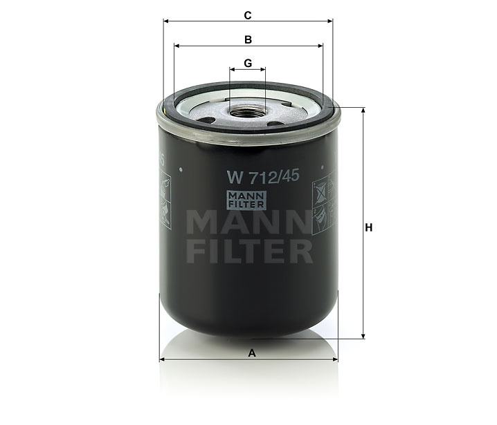 W 712/45 oil filter (spin-on)