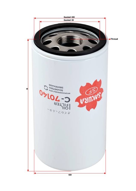 C-70140 oil filter element