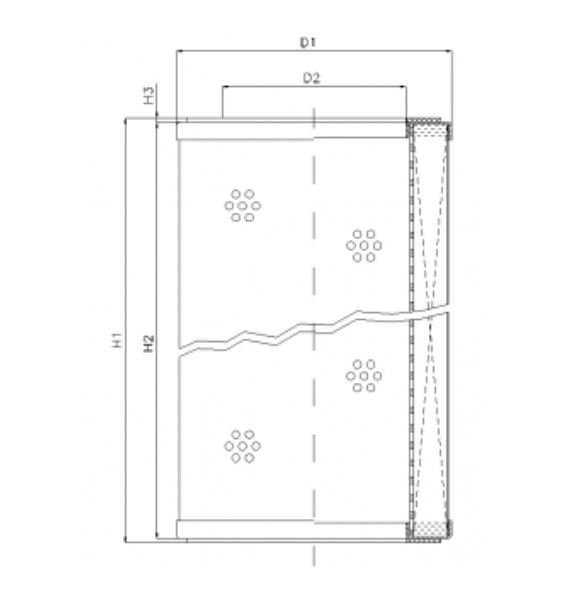 R321G03P hydraulic filter element