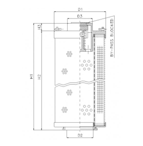 RHR660N20V hydraulic filter element