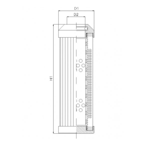 DMD126W40B hydraulic filter element