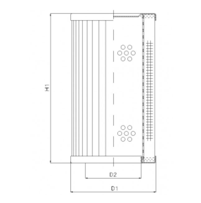 RVR165E10B hydraulic filter element
