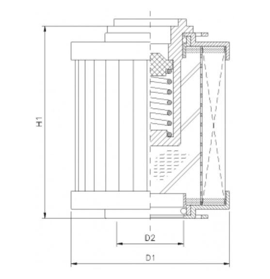 R120G25C hydraulic filter element