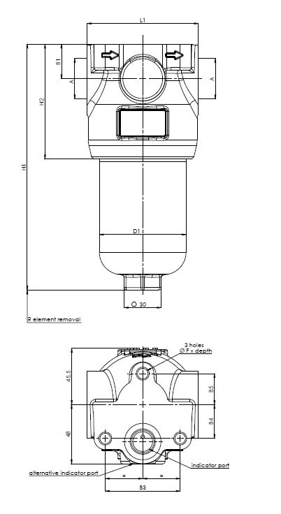 FH420D121G03ABB3D0WE05S0 in-line filter (pressure line)