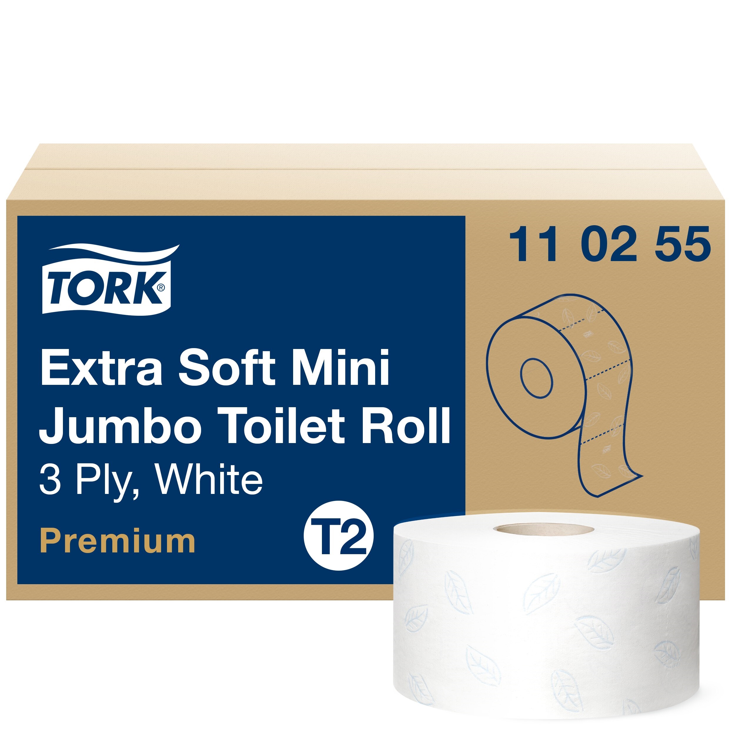Tork extra soft mini Jumbo toilet paper white T2