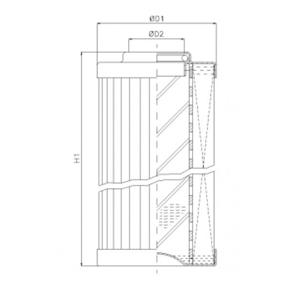 DVD290A05B hydraulic filter element
