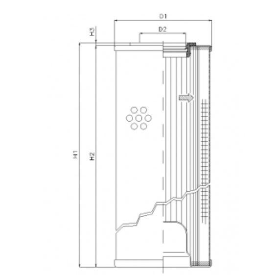 R5111C25V hydraulic filter element