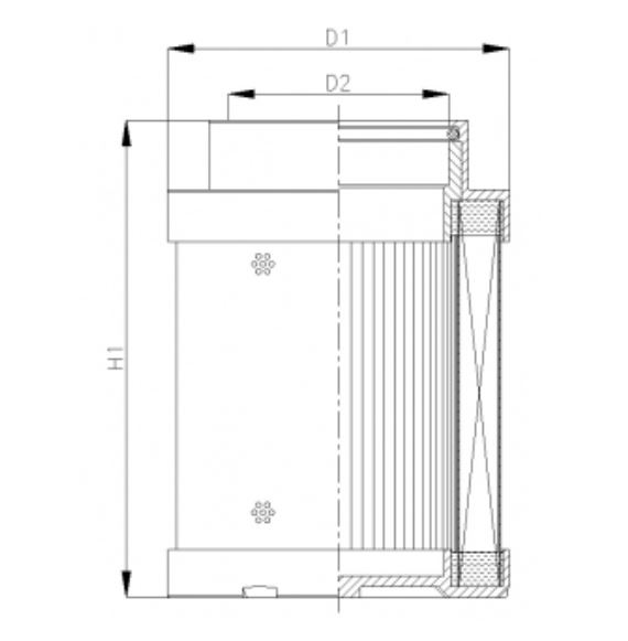 C210G03 hydraulic filter element (coreless)
