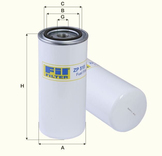 ZP518F fuel filter spin-on