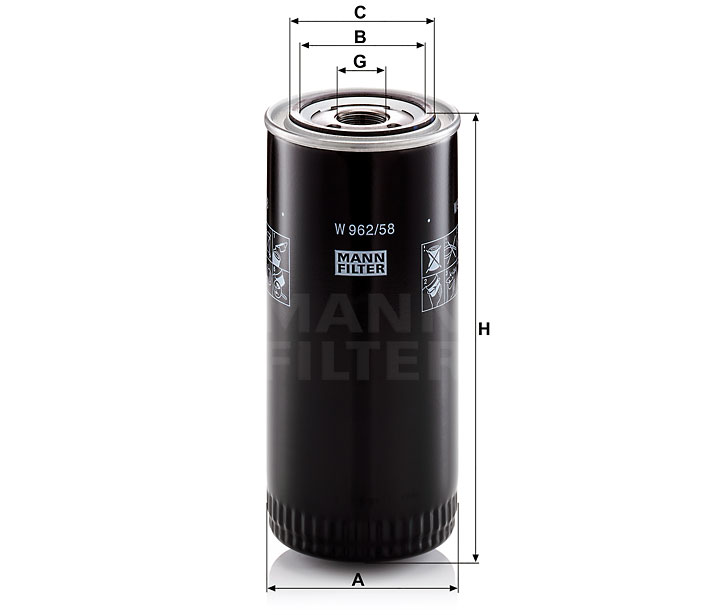 W 962/58 oil filter spin-on
