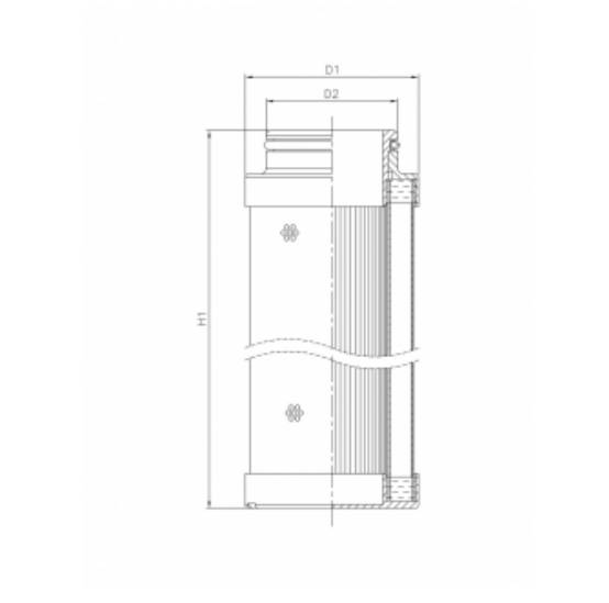 C612G25 hydraulic filter element (coreless)