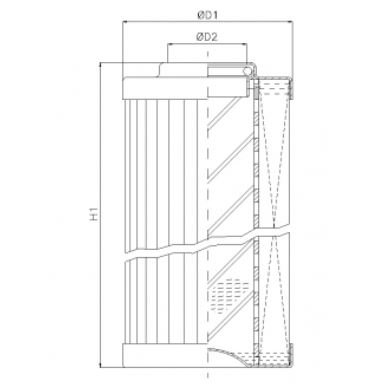 DVD290B60V hydraulic filter element