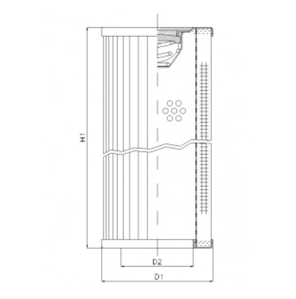 RVR250B100B hydraulic filter element