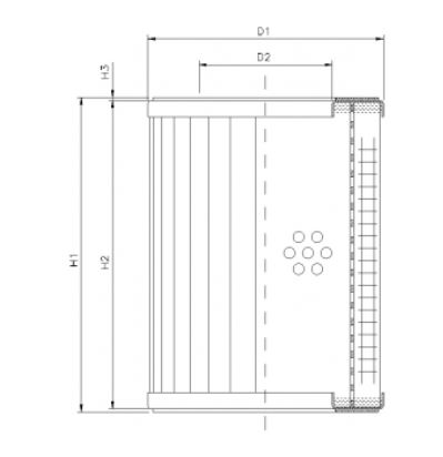 R320G25V hydraulic filter element