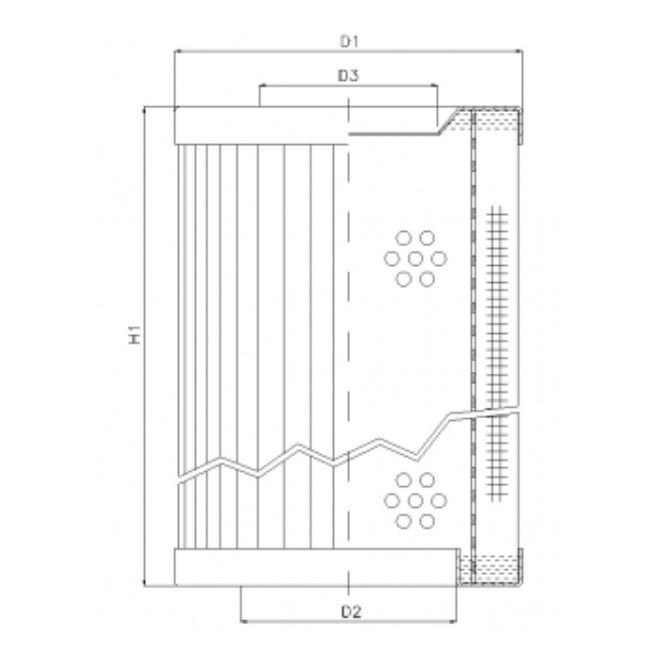 RVR110B100B hydraulic filter element