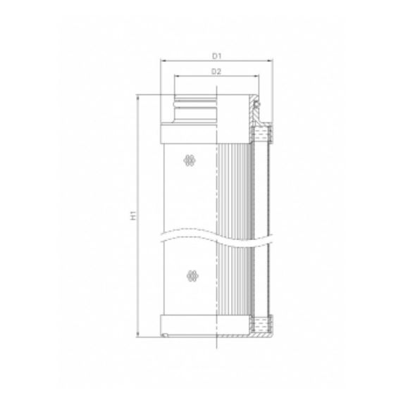 C611G06V/ESD hydraulic filter element (coreless)