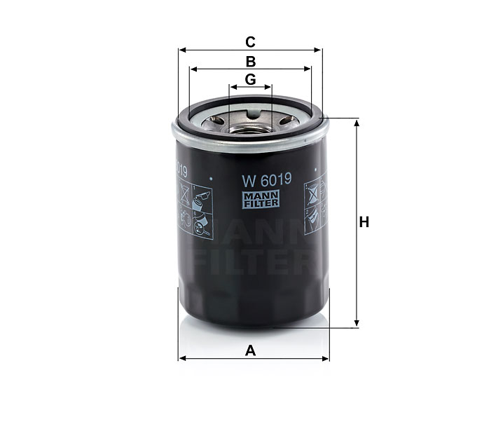 W 6019 oil filter