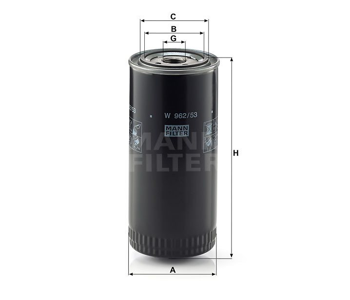 W 962/53 oil filter (spin-on)