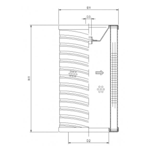 R754G03P hydraulic filter element