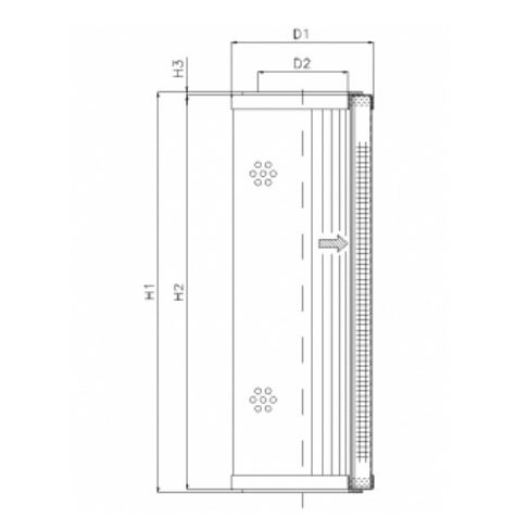 WT722 hydraulic filter element