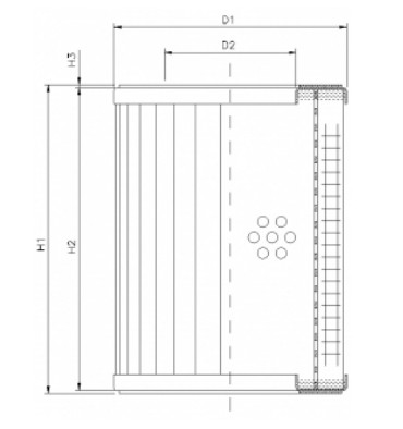 R320G10V hydraulic filter element