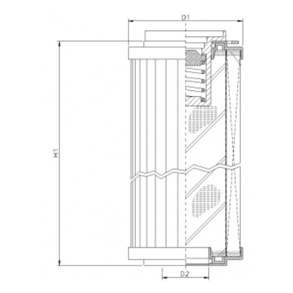 R163T125B hydraulic filter element
