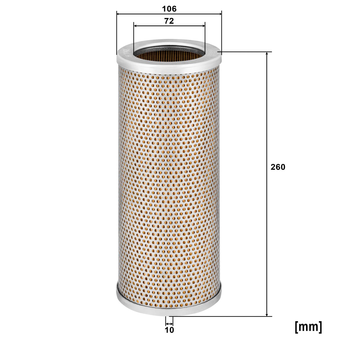 H 1142 hydraulic filter element