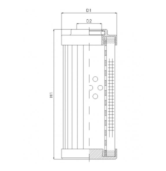 DHD240A20V hydraulic filter element