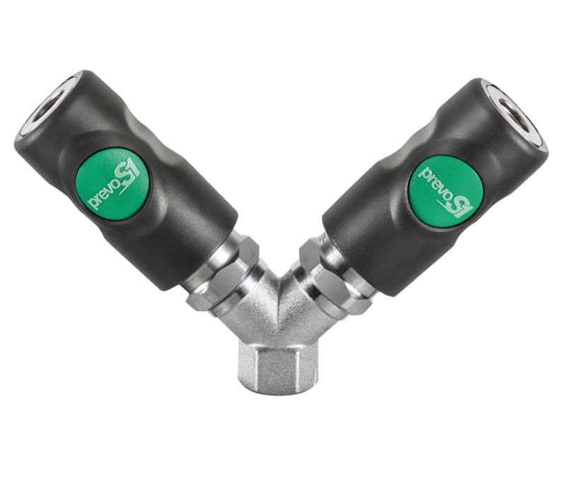 ESI 078102 parallel female thread twin coupler