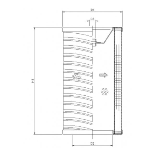 R746G25P hydraulic filter element
