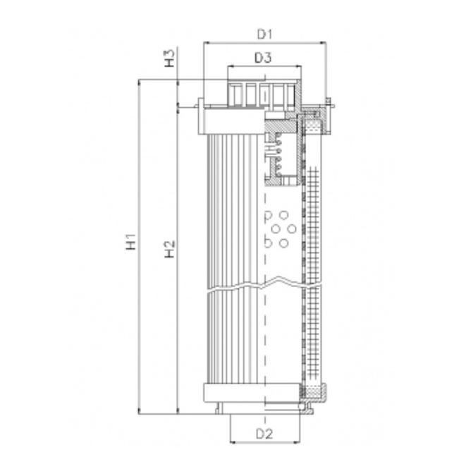 RHR165S100V hydraulic filter element