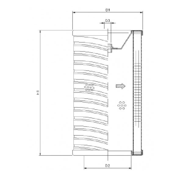 R726C25P hydraulic filter element