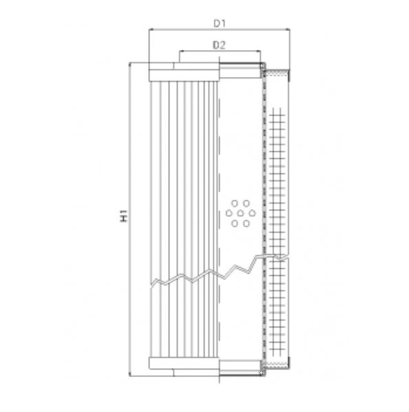 RMR493B100B hydraulic filter element