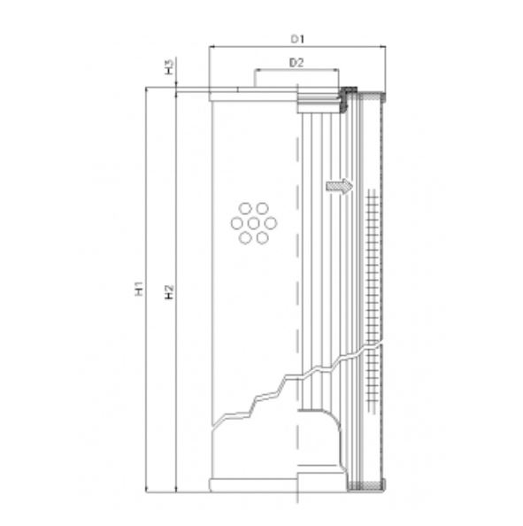 R5110C10 hydraulic filter element