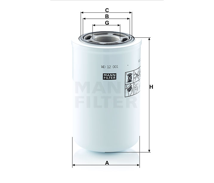 WH 12 001 oil filter