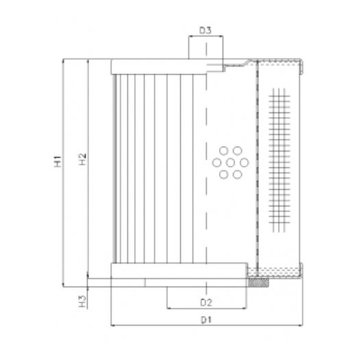 D221C25 hydraulic filter element