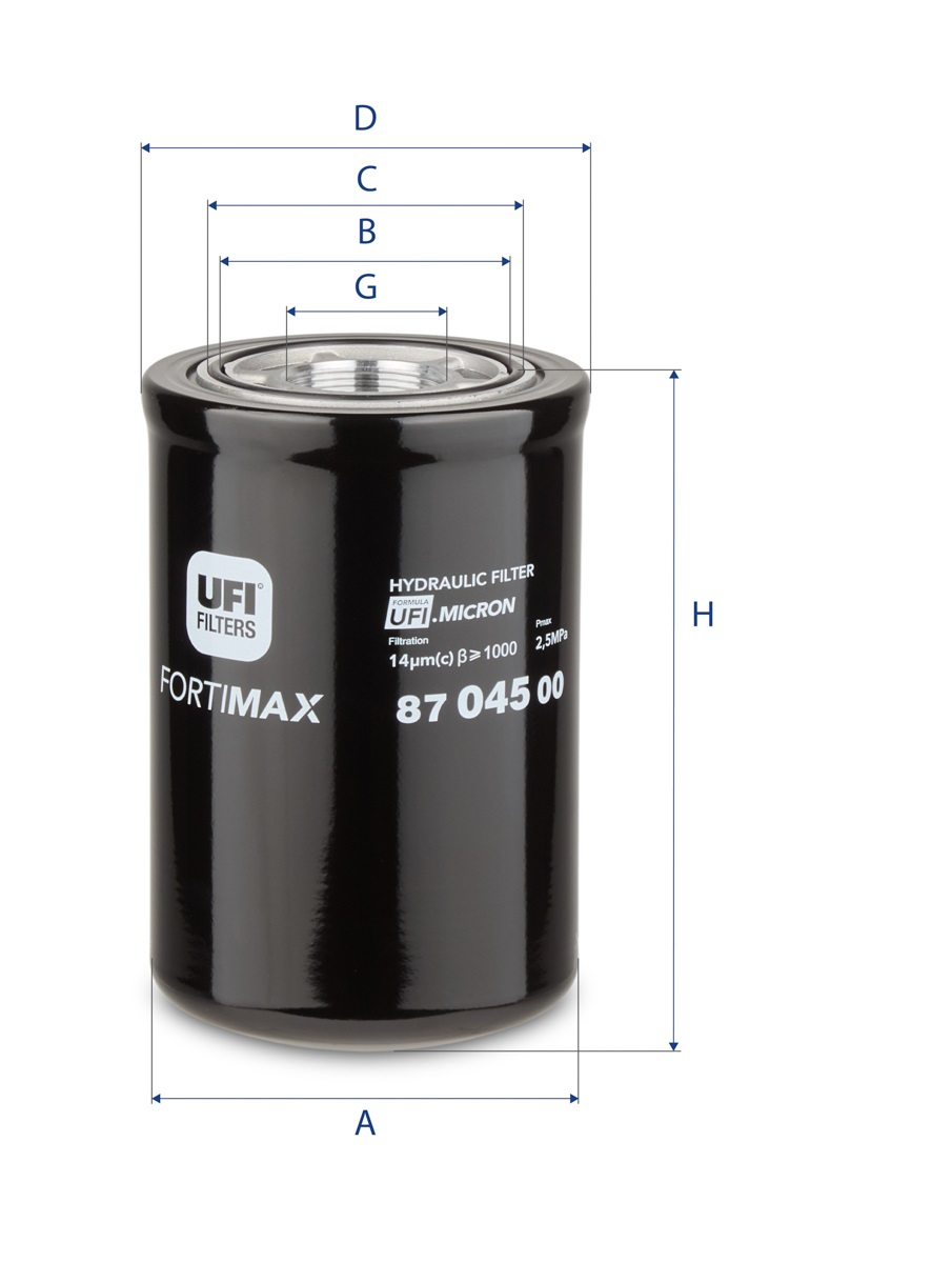 87.045.00 hydraulic filter spin-on