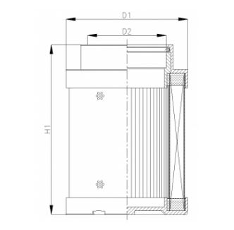 C216G10V/ESD hydraulic filter element (coreless)