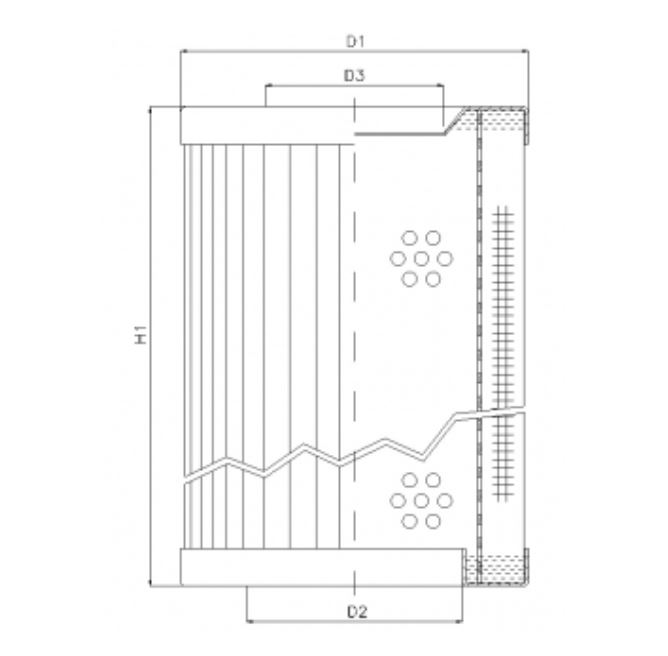 RVR1225360E05B hydraulic filter element