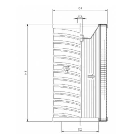 R711G25V hydraulic filter element