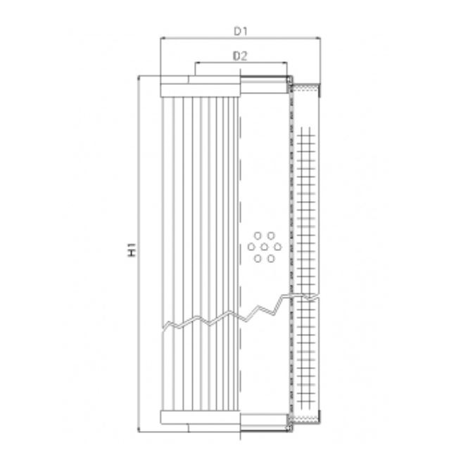 RVR11801B40B hydraulic filter element