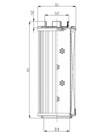 RHR500S25B0/AB1 hydraulic filter element