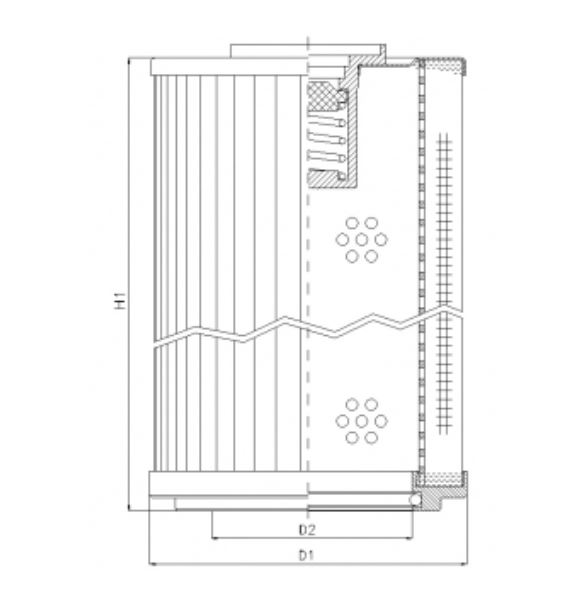 RLR2001D10B hydraulic filter element