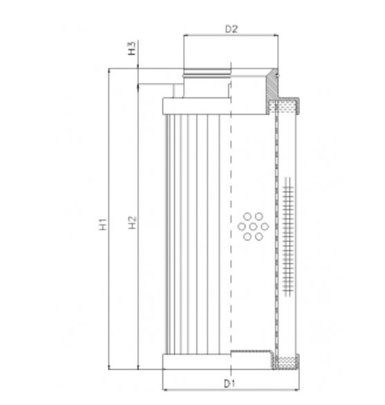 D732G25A hydraulic filter element