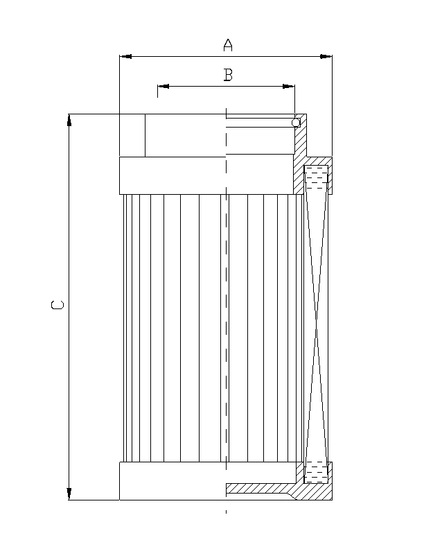 C214G10 hydraulic filter element (coreless)