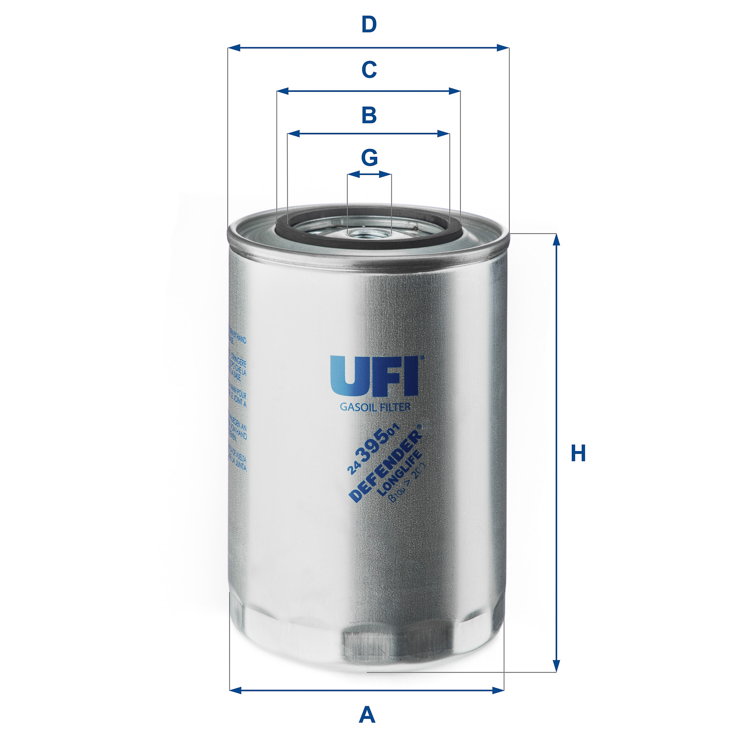 24.395.01 fuel filter spin-on