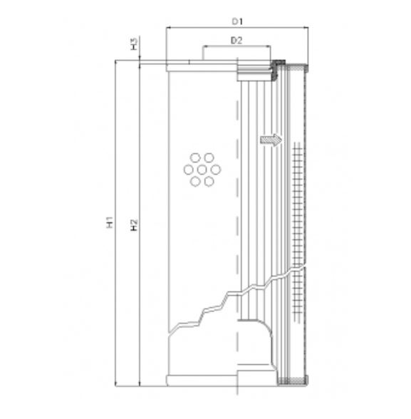 R5110T74V hydraulic filter element