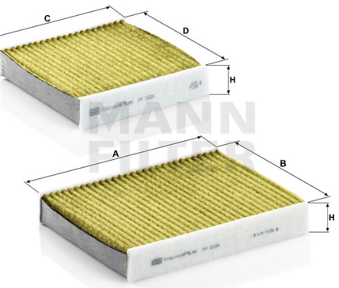 FP 21 000-2 cabin air filter element (FreciousPlus)