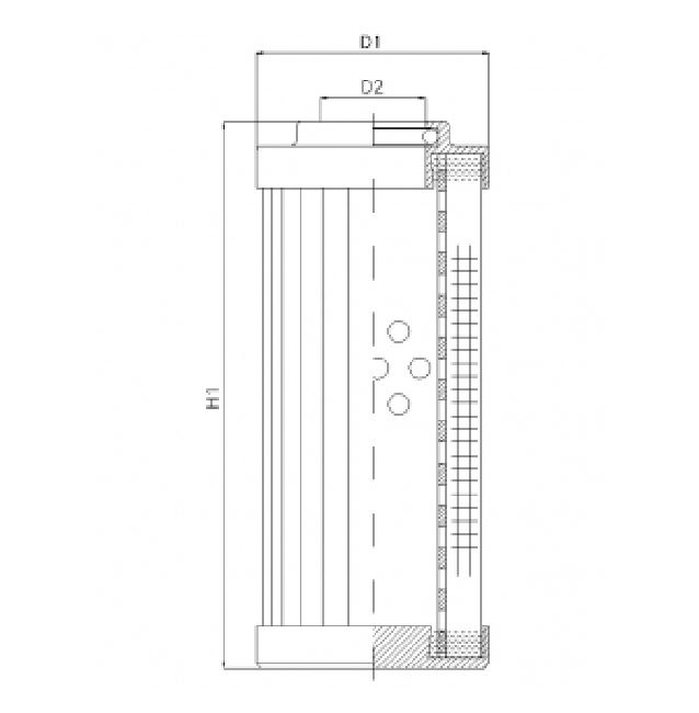 DVD20095W10V hydraulic filter element